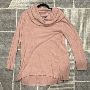 Barefoot Dreams Soft Pink Cowl Neck Sweater